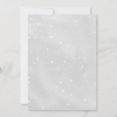 ベビー冷外グリッタースノーフレーク中性シャワー 招待状 (裏面)