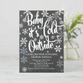 ベビー冷黒板中立ベイビーシャワー 招待状 (スタンド正面)