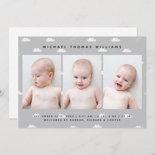 ベビー出生告知 (正面/裏面)