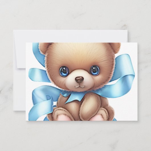 ベビー出生通知カード | 3枚の写真を追加 案内状 (正面)