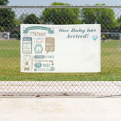 ベビー出産のカスタマイズお知らせ 横断幕 (インサイチュ)