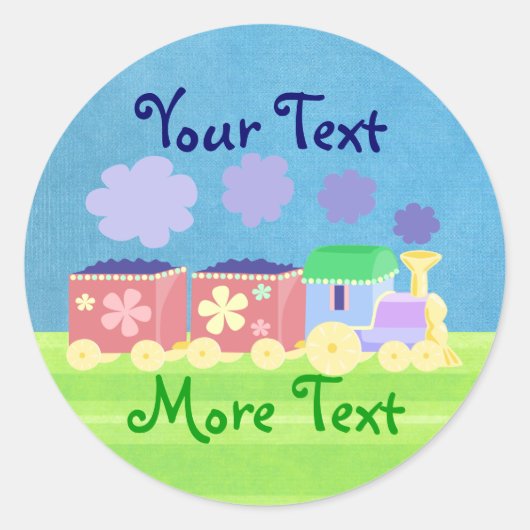 ベビー列車のシール ラウンドシール (正面)