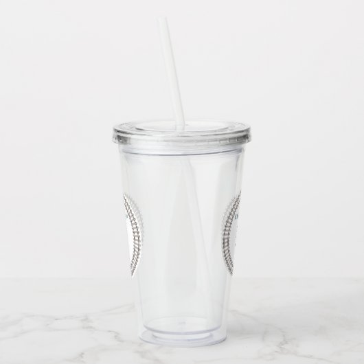 ベビー列車の男の表現子の赤ちゃんシャワーに乗って アクリルタンブラー (左)