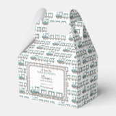 ベビー列車の男の表現子の赤ちゃんシャワーに乗って フェイバーボックス (裏面サイド)