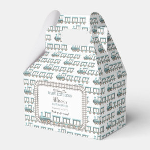 ベビー列車の男の表現子の赤ちゃんシャワーに乗って フェイバーボックス