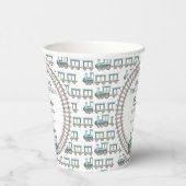 ベビー列車の男の表現子の赤ちゃんシャワーに乗って 紙コップ (右)