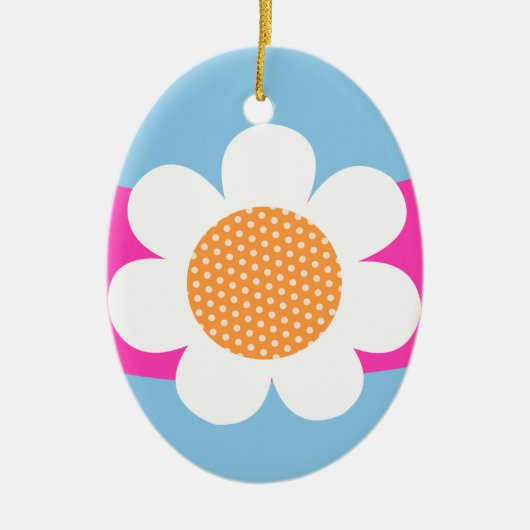 ベビー初のイースターかわいいシックパーソナライズされたイースター セラミックオーナメント (正面)