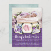 ベビー初のイースターインスタグラムの写真パープルプライド シーズンポストカード (正面/裏面)