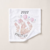 ベビー初のイースタークッション バスタオルセット (ウォッシュタオル)