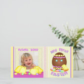 ベビー初のイースターパーソナライズされたフォトカード シーズンカード (スタンド正面)