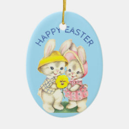 ベビー初のイースターヴィンテージパーソナライズされた復活祭 セラミックオーナメント