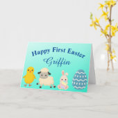 ベビー初のイースター折り畳みグリーティングカード カード (黄色い花)