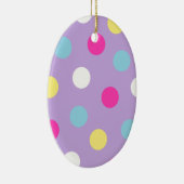 ベビー初のイースター水玉模様パーソナライズされたイースター セラミックオーナメント (右)