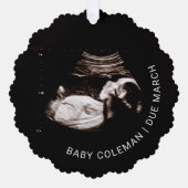 ベビー初のクリスマスオーナメントカード オーナメントカード (正面)