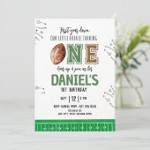 ベビー初のサッカー誕生日パーティーの招待状Temp 招待状 (スタンド正面)