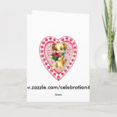 ベビー初のバレンタインのグリーティングカード シーズンカード (裏面)