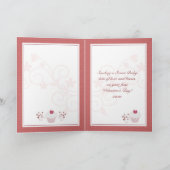 ベビー初のバレンタインデー – ハートカップケーキ シーズンカード (内部)