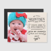 ベビー初のバレンタイン磁気フォトカード (正面/裏面)