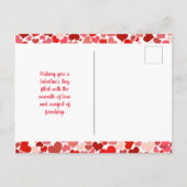 ベビー初のバレンタイン·デー赤いハート シーズンポストカード (裏面)