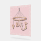 ベビー初のモバイル | ムーンアンドスターズパステルナーサー アクリルサイン (傾斜)