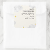 ベビー初のライブラリ蔵書票ニュートラルクラウド スクエアシール (バッグ)