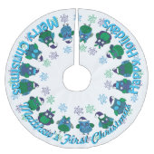 ベビー初のレトロサンタOwls YOUR NAMEツリースカート ブラッシュドポリエステルツリースカート (正面)