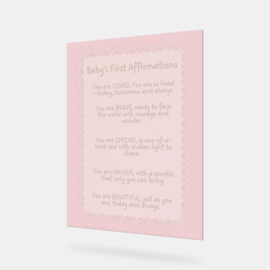 ベビー初の主張 | 前向き子供部屋壁 アクリルサイン (傾斜)