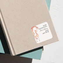 ベビー初の図書館蔵書票サファリキリン