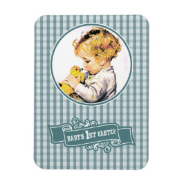 ベビー初の復活祭。ヴィンテージ男の赤ちゃん マグネット