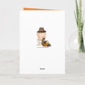 ベビー初の感謝祭の追加メッセージカード カード (裏面)