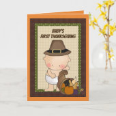 ベビー初の感謝祭の追加メッセージカード カード (黄色い花)