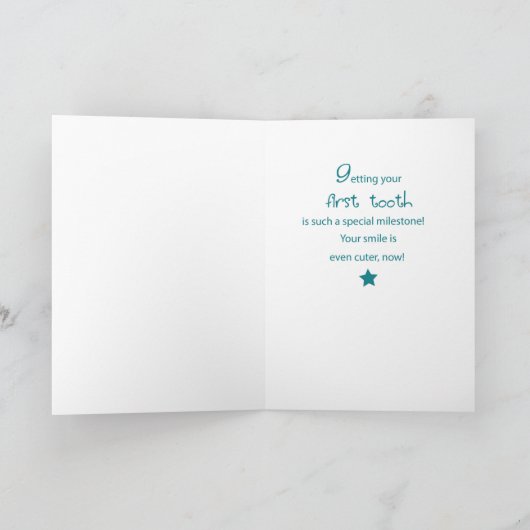 ベビー初の歯スターおめでとう カード (内部)