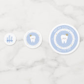 ベビー初の歯パーティーモノグラム装飾 コンフェッティ (正面)