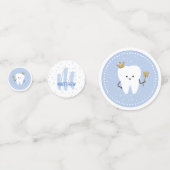 ベビー初の歯パーティーモノグラム装飾 コンフェッティ (裏面)