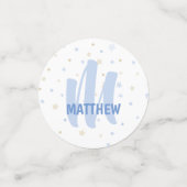 ベビー初の歯パーティーモノグラム装飾 コンフェッティ (スモール正面)