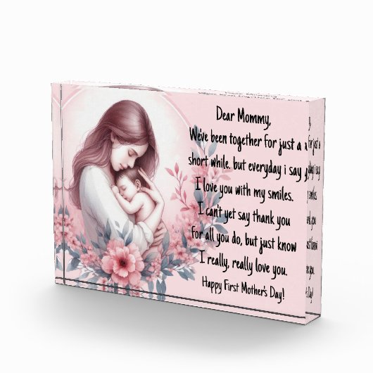 ベビー初の母の日の手紙 フォトブロック (右)