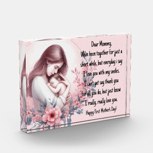 ベビー初の母の日の手紙 フォトブロック (左)