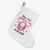 ベビー初の母の日 ラージクリスマスストッキング (正面 (吊り時))