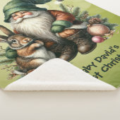 ベビー初の父グリーン格言とウサギ シェルパブランケット (3/4)