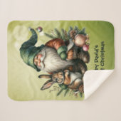 ベビー初の父グリーン格言とウサギ シェルパブランケット (正面(横))