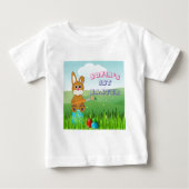 ベビー初の絵画イースターLのEggs Tシャツ (正面)