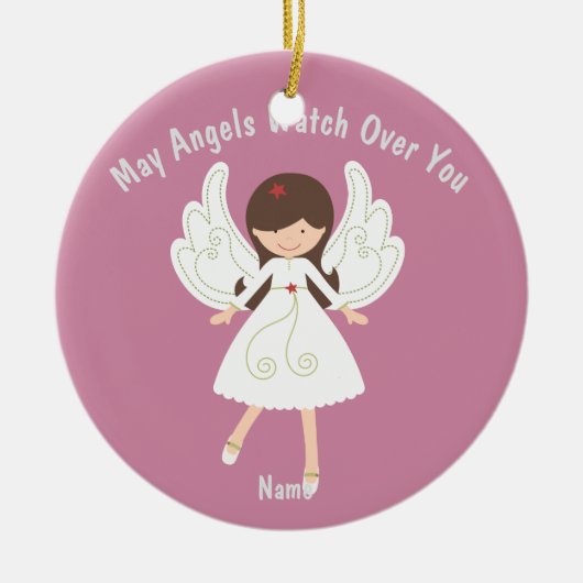 ベビー初の聖体拝領、バプテスマ、ゴッドチャイルド写真 セラミックオーナメント (正面)