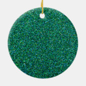 ベビー初の自撮り(緑の背景) セラミックオーナメント (裏面)