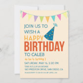 ベビー初の誕生日かわいい子の誕生日写真 招待状 (正面)