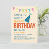 ベビー初の誕生日かわいい子の誕生日写真 招待状 (スタンド正面)