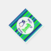 ベビー初の誕生日ゴルフィングペンギン スタンダードカクテルナプキン (角)