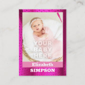 ベビー初の野球カードガール誕生のお知らせ コーリングカード (正面)