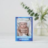 ベビー初の野球カードボーイ誕生のお知らせ コーリングカード (スタンド正面)