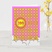 ベビー初の100日マイルストーンとSuns カード (黄色い花)