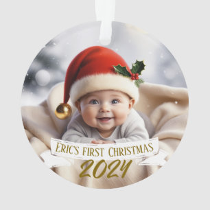 ベビー初めてのクリスマスかわいいキツネ オーナメント